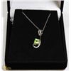 Image 1 : #40-GENUINE GREEN PERIDOT PENDANT NECKLACE