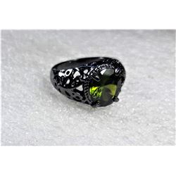 13)  BLACK RHODIUM PLATED OPEN WORK