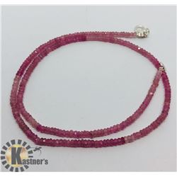 SILVER PINK SAPPHIRE NECKLACE