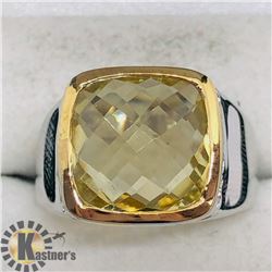LEMON TOPAZ MEN'S RING
