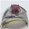 Image 2 : SILVER RUBY CUBIC ZIRCONIA RING