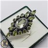Image 2 : SILVER GREEN AMETHYST PERIDOT RING