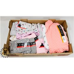 FLAT OF NEW ASSORTED BABY GIRL CLOTHING 6-12M,