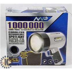 1,000,000 CANDLE POWER CORDLESS RECHARGEABLE
