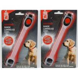 LOT OF TWO NEW! DOG IT LED BAND FOR LEASHES AND