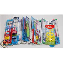BAG OF ASSORTED TOOTHBRUSHES