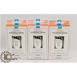 3 PACK OF SALLY HANSEN DIAMOND STRENGTH BASE &