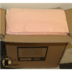 CASE OF 30 NEW LIGHT PINK DISPOSABLE TABLE CLOTHS