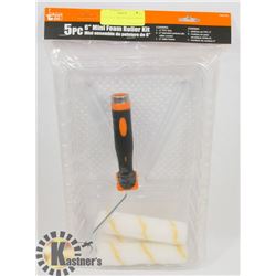 NEW! 5PC 6" MINI FOAM ROLLER KIT