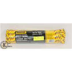 NEW! 3/8" X 100' DIAMOND BRAIDED POLY ROPE