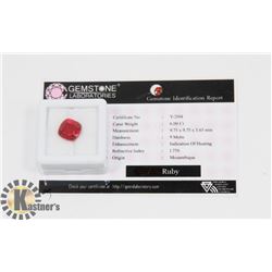 #44-RED RUBY GEMSTONE  6.00CT