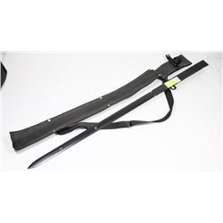 BIG AND HEAVY BLACK STEEL TACTICAL STYLE SWORD
