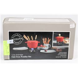 KITCHEN SUPPLY 13PC CAST IRON FONDUE SET