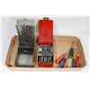 Image 1 : FLAT W/ ASSORTED DRILL BITS AND DRIVERS.