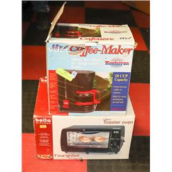 12V COFFEE MAKER WITH 4 SLICE TOASTER OVEN