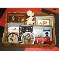 LARGE BOX OF ESTATE ITEMS INCL.. COLLECTABLES, NEW