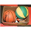 Image 1 : BOX OF 5 ASSORTED BALLS- BASKETBALL, FOOTBALL