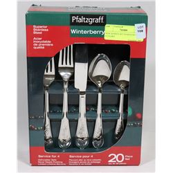 NEW 20 PIECE SET STAINLESS STEEL CUTLERY