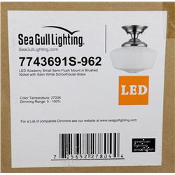 SEA GULL LIGHTING LED ACADEMY SMALL SEMI-FLUSH