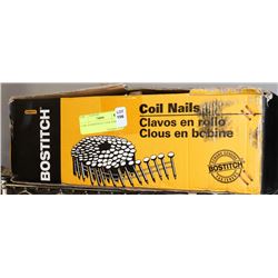 CASE OF BOSTITCH 2" COIL NAILS.