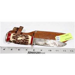 GERMANY BONE HANDLE STYLE CARVED KNIFE