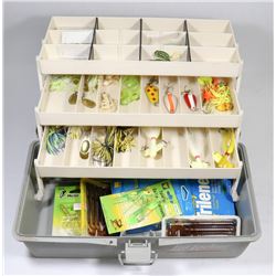 LID LOCKER TACKLE BOX W/CONTENTS