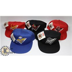 LOT OF 5 NHL COLLECTOR CAPS.