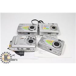 LOT OF 4 DIGITAL CAMERAS.