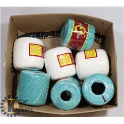 7 NEW PACKAGES OF SOUTH MAID YARN