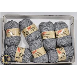 7 PACKAGES NEW SHETLAND WOOL / ACRYLIC YARN