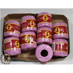 9 NEW PACKAGES OF SOUTH MAID YARN