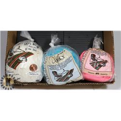 3 PACKAGES OF NYLOTEX 100% NYLON WEAVE / KNIT