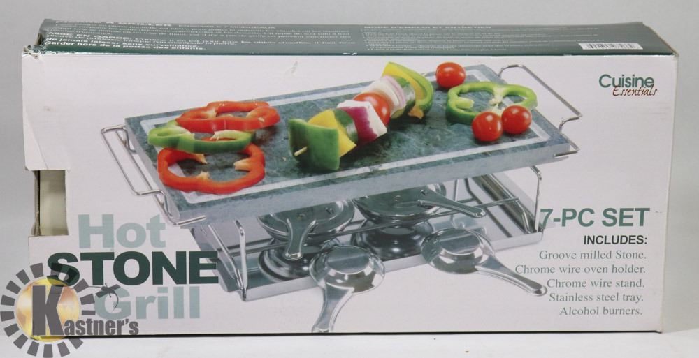 Acense Hot Stone Grill - Tabletop Gourmet Stone Grill For Meat, Veg, Fish - 350W