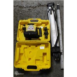 RUGBY 100 LASER LEVEL WITH TRIPOD AND MEAUSRESTICK