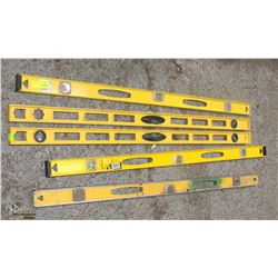 LOT OF 5 STANLEY 4FT LEVELS