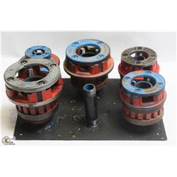 5 ASSORTED RIDGID THREADING DIE HEADS