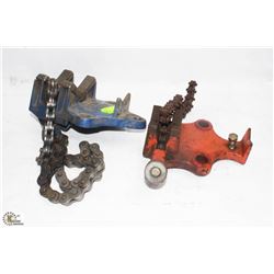 LOT OF 2 MOUNTING PIPE VISES