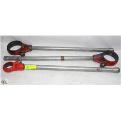 LOT OF 3 ASSORTED RIDGID PIPE WRENCHES