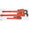 Image 1 : LOT OF 3 ASSORTED RIDGID PIPE WRENCHES,