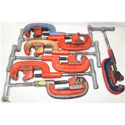 LOT OF 7 RIDGID 1-2" PIPE CUTTERS