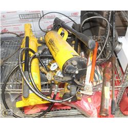 LOT OF 4 PORTABLE ENERPAC HYDRAULIC MANUAL PUMPS