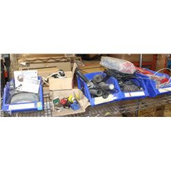 SHELF OF ASST ABRASIVES, LOCKS, HAMMER DRILL