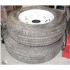 Image 1 : LOT OF 2 ASSORTED RADIAL TIRES, AS IS,