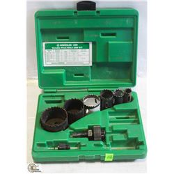 INCOMPLETE GREENLEE HOLE SAW KIT.