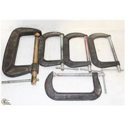 5 ASSORTED SIZE C-CLAMPS