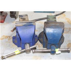 LOT OF TWO 10" MOUNTING BENCH VISES