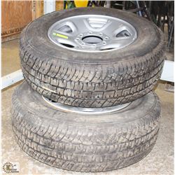 PAIR OF LT265/70R18 TIRES WITH FACTORY DODGE 3500