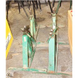 GROUP OF 4 GREENLEE PIPE ROLLERS/STANDS -ON CHOICE