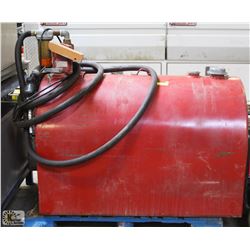 WESTEEL SLIP TANK W/ PUMP, HOSE AND NOZZLE.