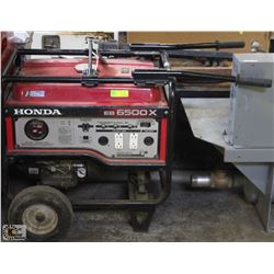 HONDA EB6500X GAS GENERATOR, UNTESTED - AS IS